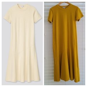 JW Anderson x Uniqlo Jersey Maxi  Dress Mustard Size S
